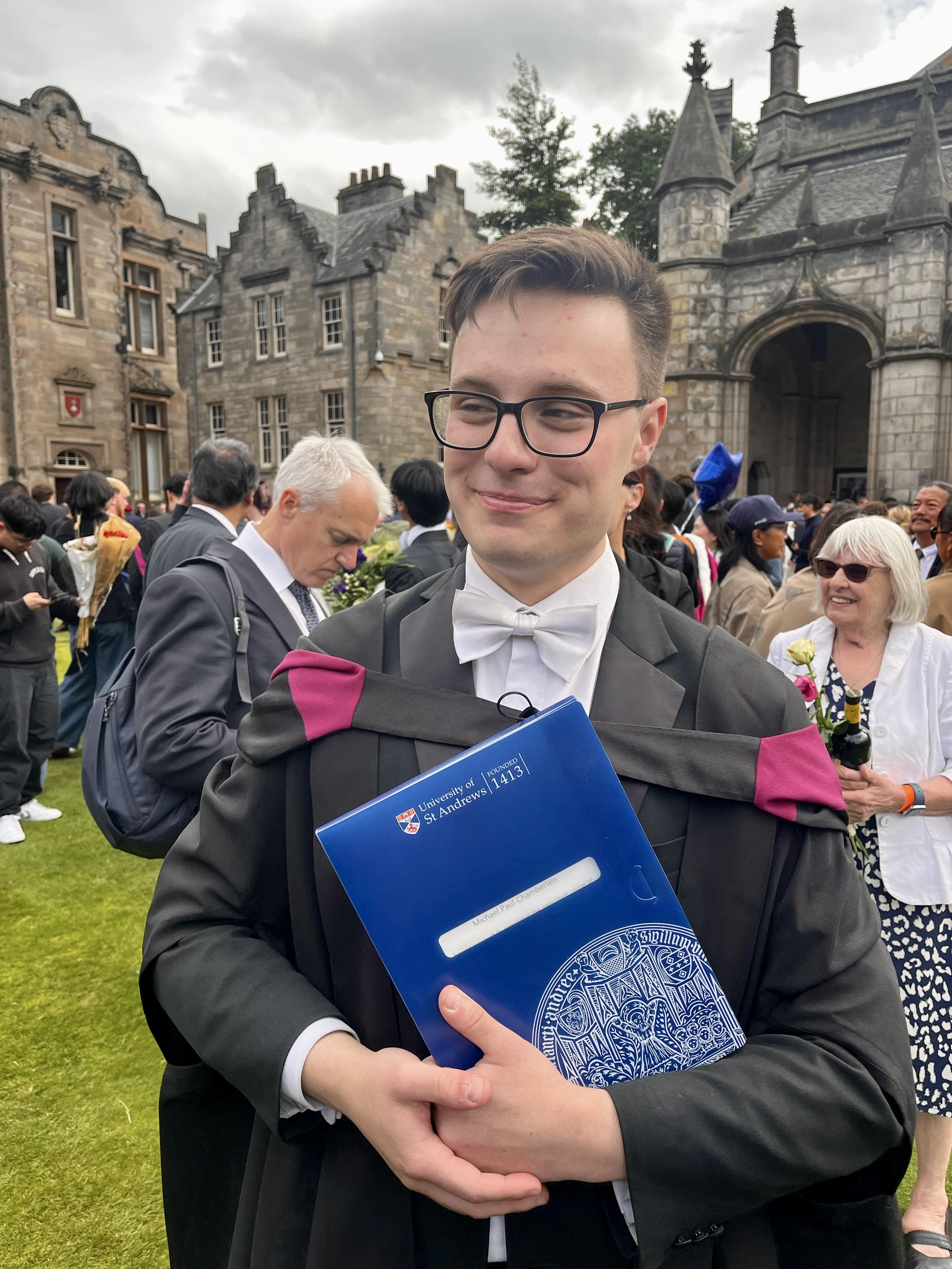 Michael Chamberlain at his University of St Andrews graduation